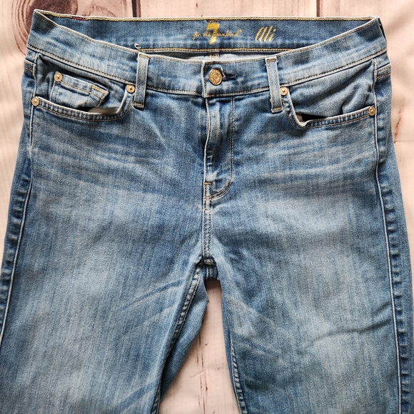 7FAM 7 For All Mankind "Ali" Midrise Flare Bootcut Jeans Blue | Women's Size 30 - Picture 4 of 15